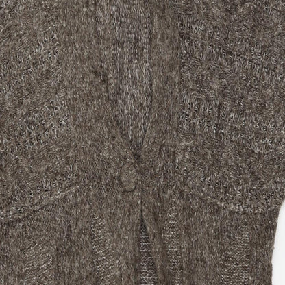 Apostrophe Womens Brown  Knit Cardigan Jumper One Size