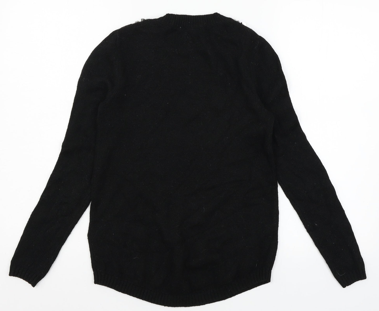 Womens UK Size XS H&M Black Pullover Jumper