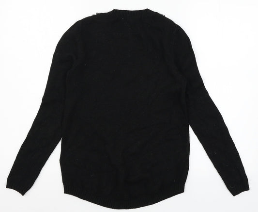 Womens UK Size XS H&M Black Pullover Jumper