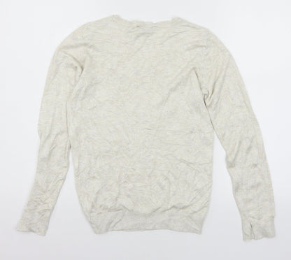 Dorothy Perkins Womens Ivory  Knit Pullover Jumper Size 8