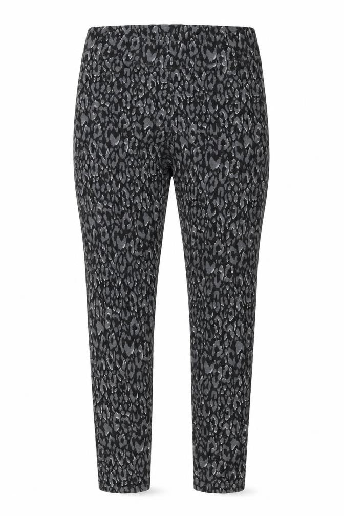 Marks & Spencer Womens Grey Animal Print Jersey Capri Trousers Size 10 L26 in