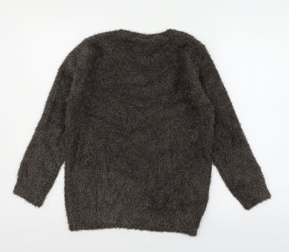 Warehouse Womens Brown  Knit Pullover Jumper Size 10