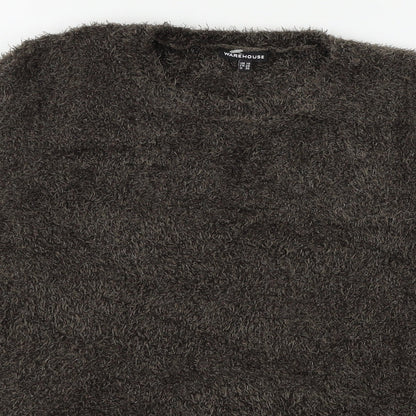 Warehouse Womens Brown  Knit Pullover Jumper Size 10