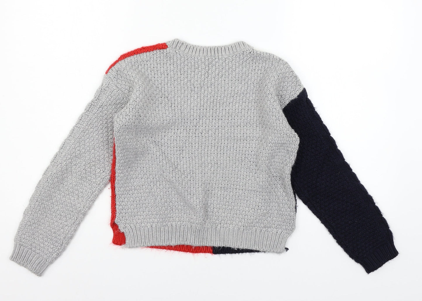 NEXT Girls Multicoloured Geometric Knit Pullover Jumper Size 10 Years