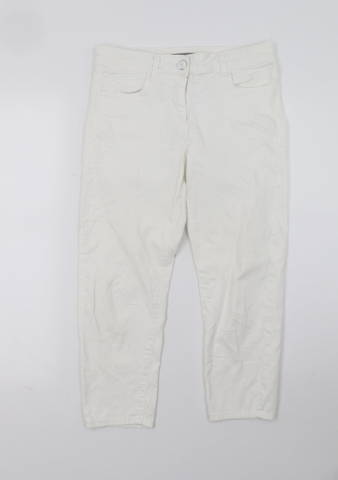 Womens UK Size 8 Marks and Spencer Regular Fit Jegging White Jeans