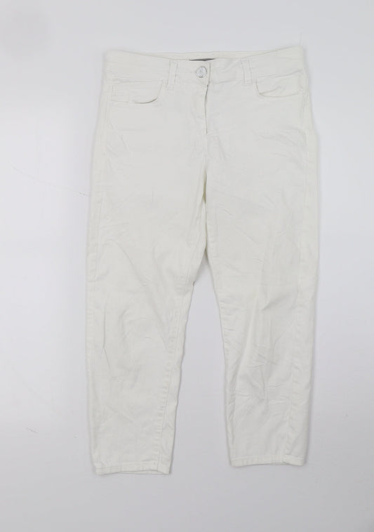 Womens UK Size 8 Marks and Spencer Regular Fit Jegging White Jeans