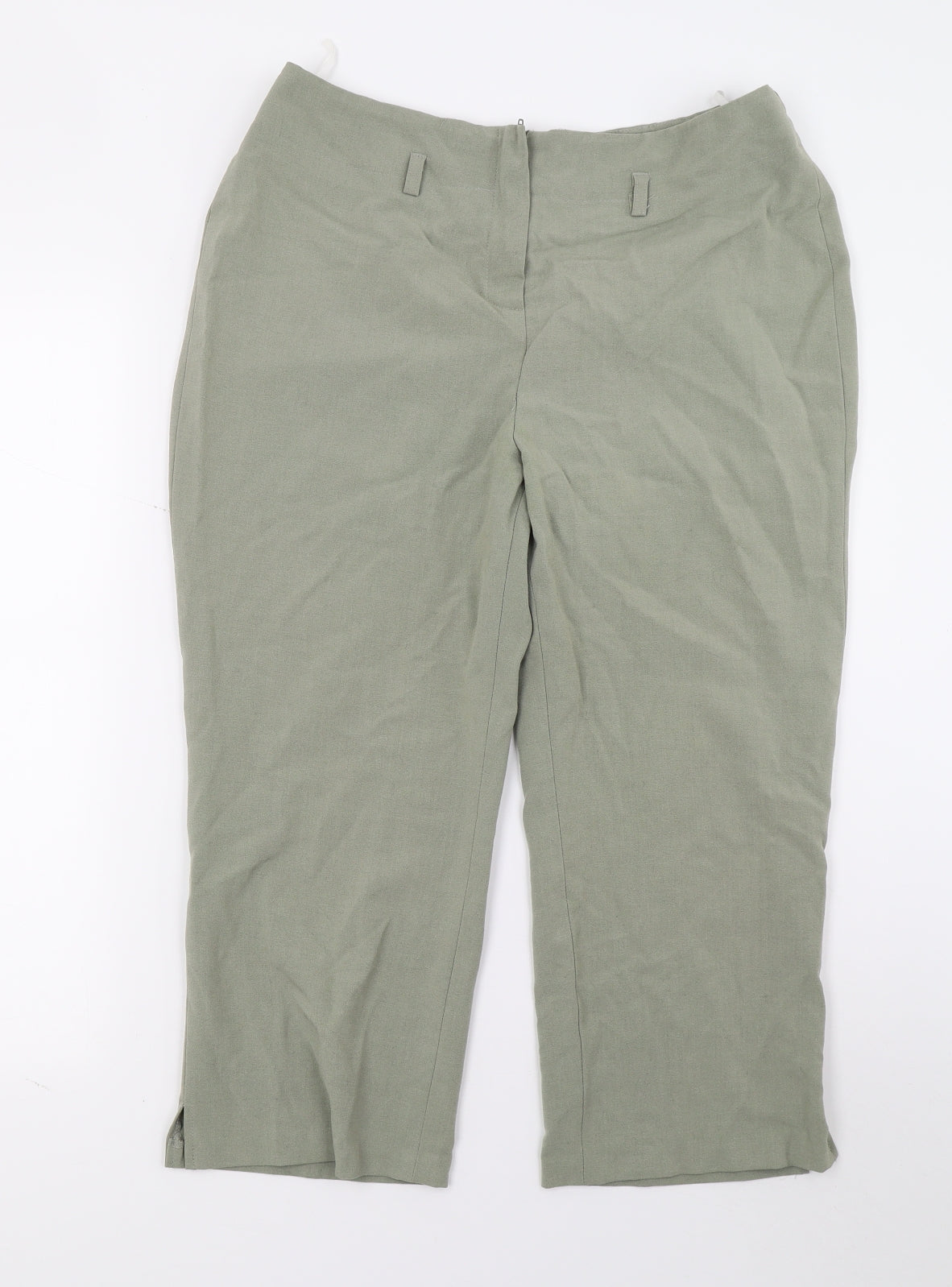 Bonmarché Womens Green   Cropped Trousers Size 14 L21 in