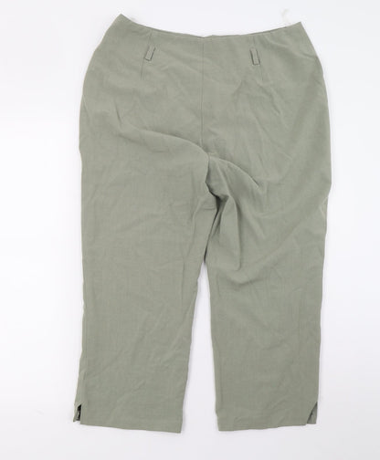 Bonmarché Womens Green   Cropped Trousers Size 14 L21 in