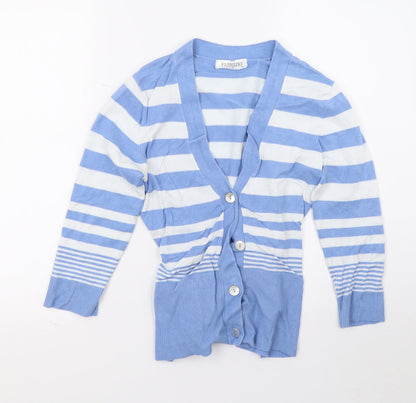 Womens UK Size S FABRIZIO Blue Cardigan Jumper