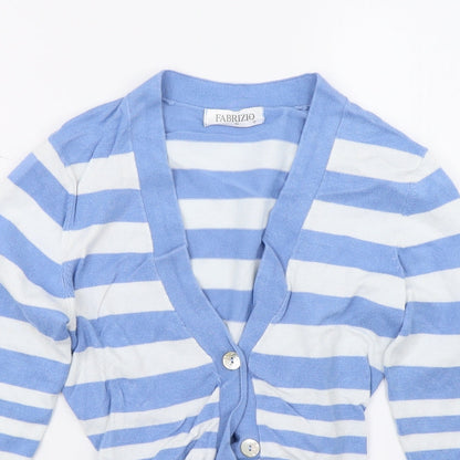Womens UK Size S FABRIZIO Blue Cardigan Jumper