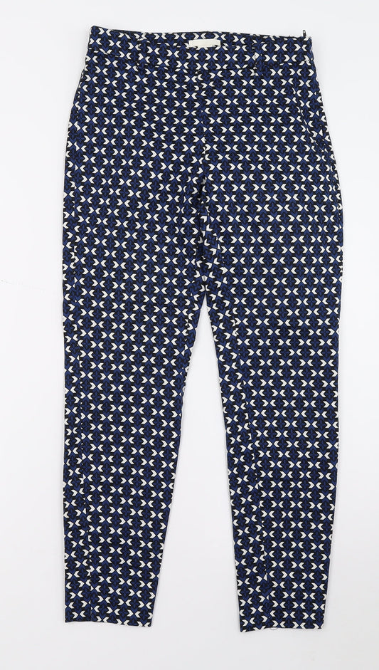 Womens UK Size 4 H&M Regular Fit  Blue Trousers