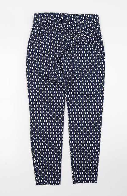 Womens UK Size 4 H&M Regular Fit  Blue Trousers