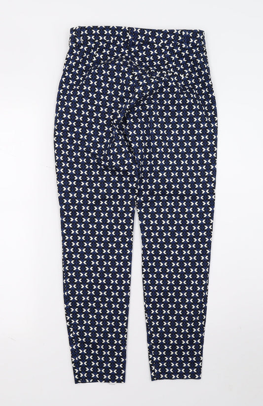 Womens UK Size 4 H&M Regular Fit  Blue Trousers