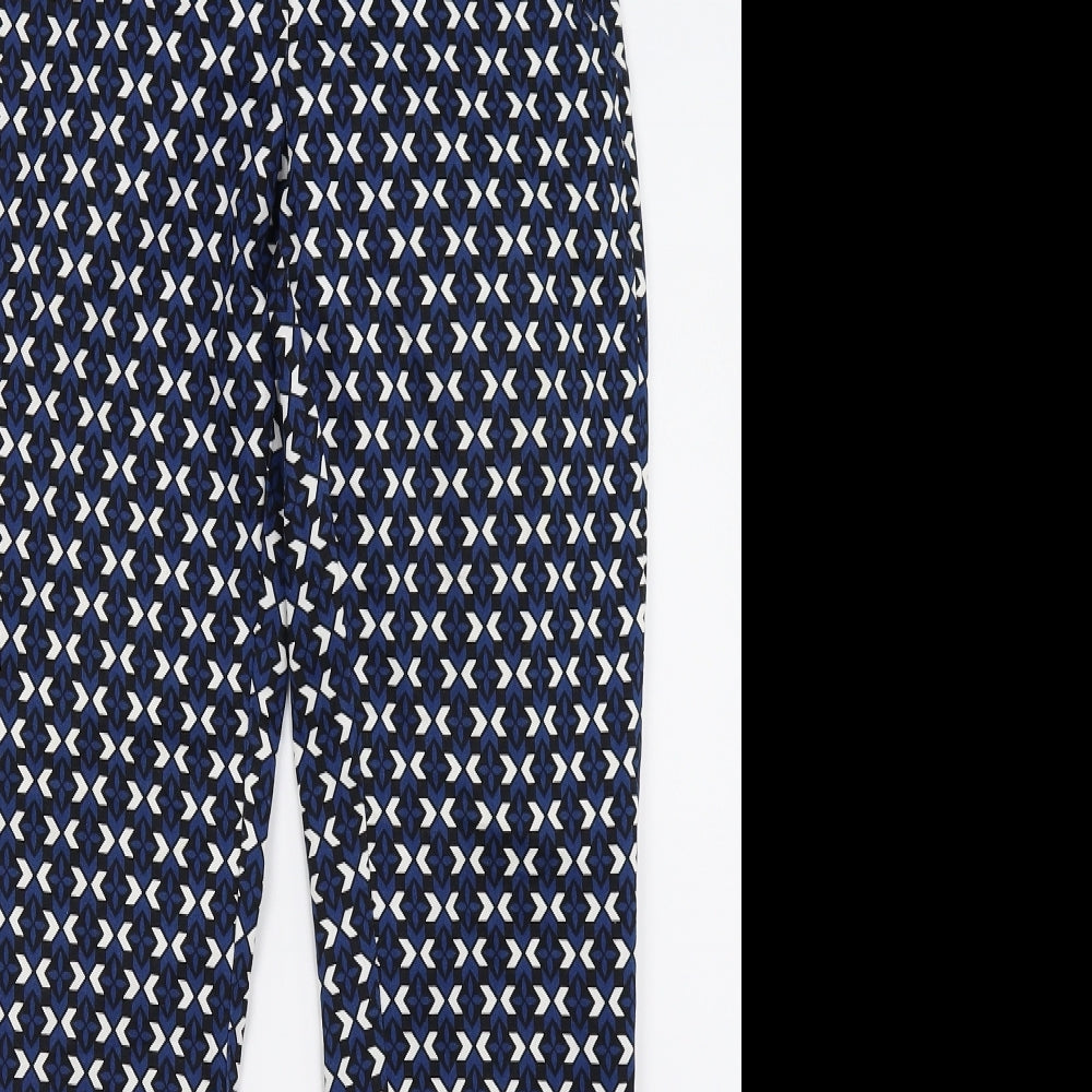 Womens UK Size 4 H&M Regular Fit  Blue Trousers