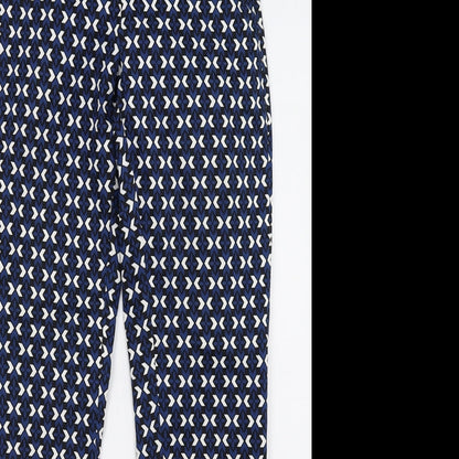 Womens UK Size 4 H&M Regular Fit  Blue Trousers