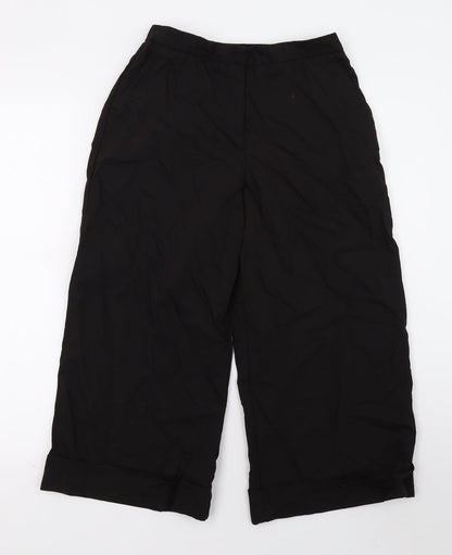 Womens UK Size 6 ASOS Regular Fit Cropped Black Trousers