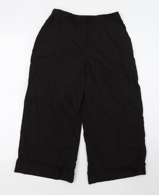 Womens UK Size 6 ASOS Regular Fit Cropped Black Trousers