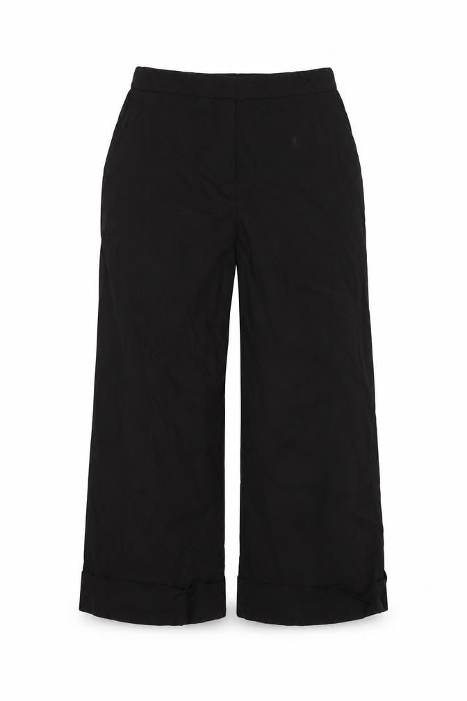 Womens UK Size 6 ASOS Regular Fit Cropped Black Trousers
