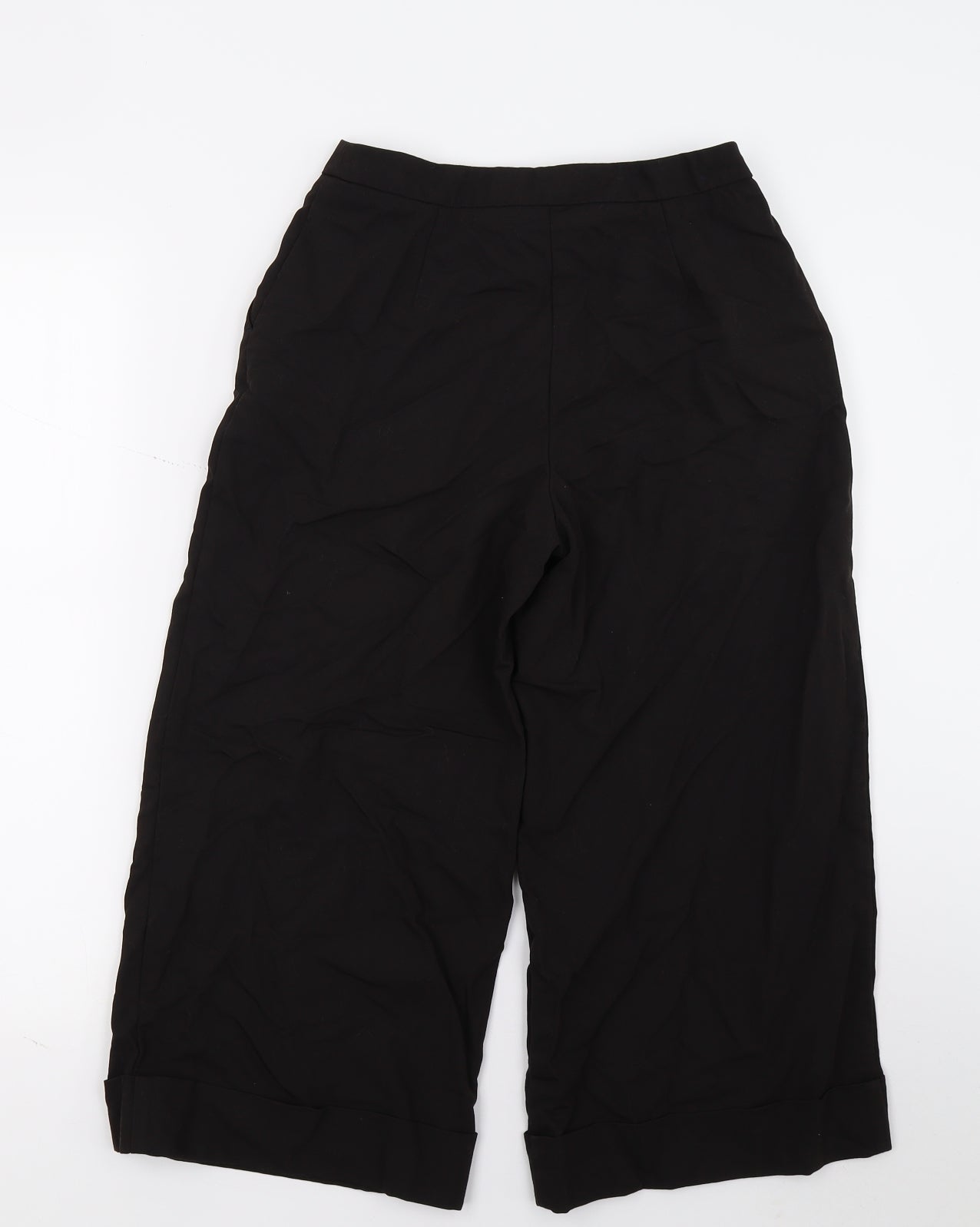 Womens UK Size 6 ASOS Regular Fit Cropped Black Trousers