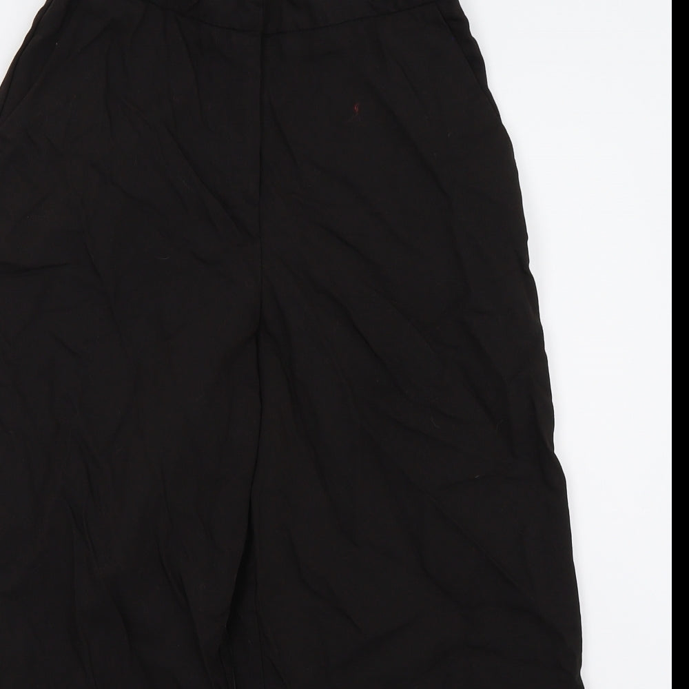 Womens UK Size 6 ASOS Regular Fit Cropped Black Trousers
