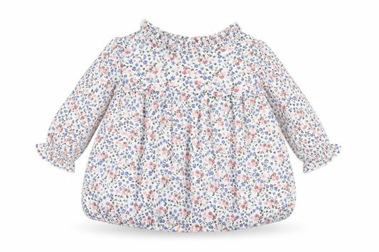 Charanga Girls White Floral  A-Line  Size 9-12 Months