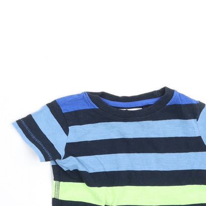 NEXT Baby Blue Striped  Basic T-Shirt Size 6-9 Months