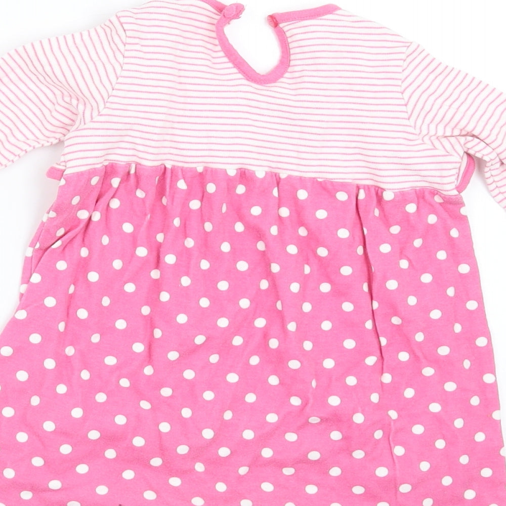 George Girls Pink Polka Dot  A-Line  Size 12-18 Months