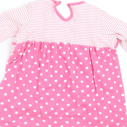 George Girls Pink Polka Dot  A-Line  Size 12-18 Months