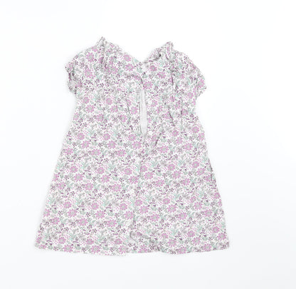 Mini Club Girls White Fair Isle  A-Line  Size 12-18 Months