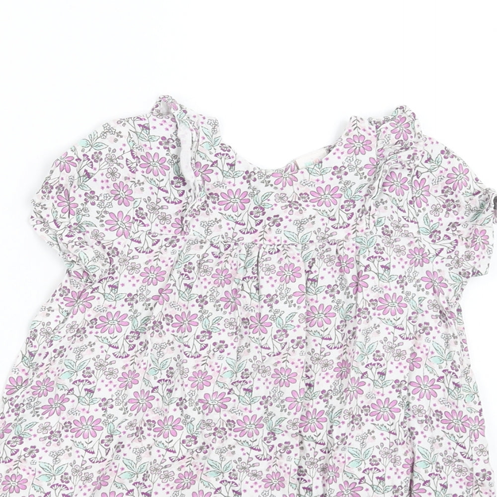 Mini Club Girls White Fair Isle  A-Line  Size 12-18 Months