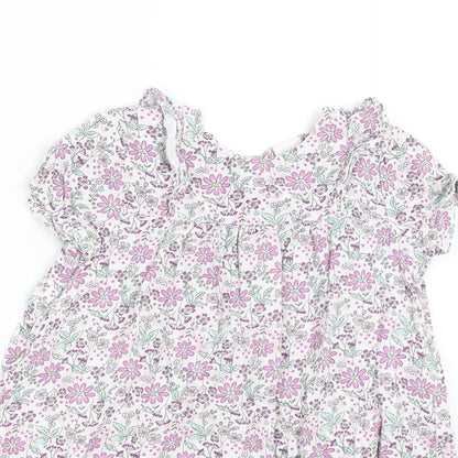 Mini Club Girls White Fair Isle  A-Line  Size 12-18 Months