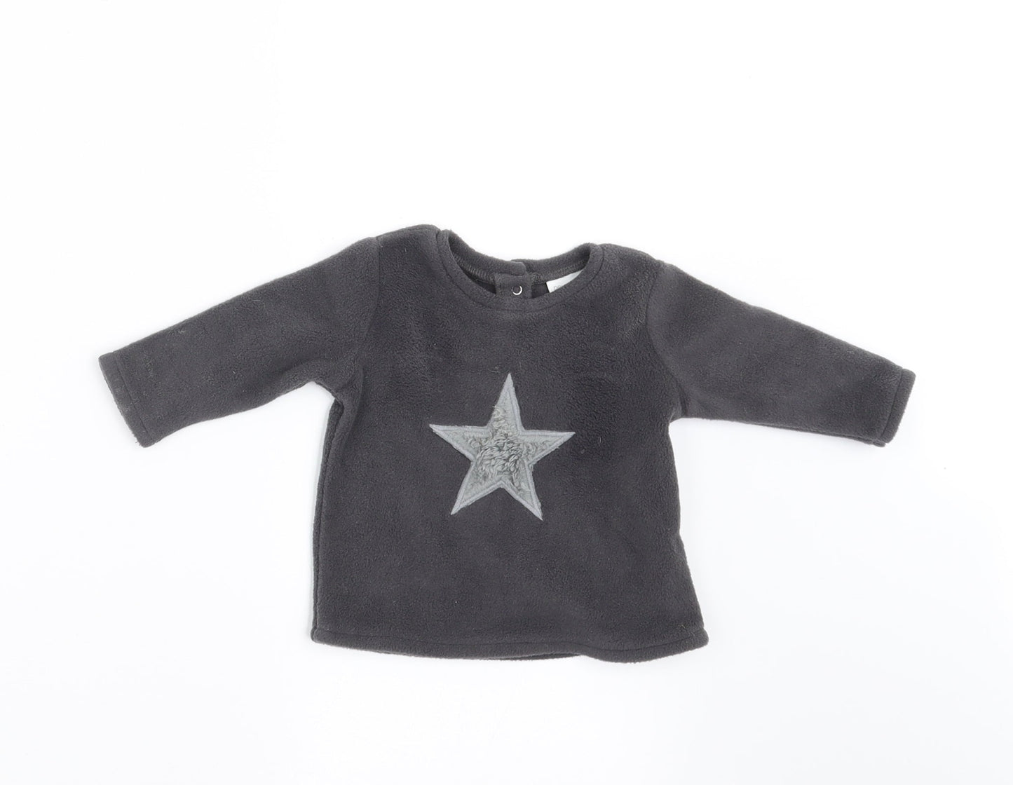 NEXT Baby Grey  Fleece Pullover Jumper Size 0-3 Months