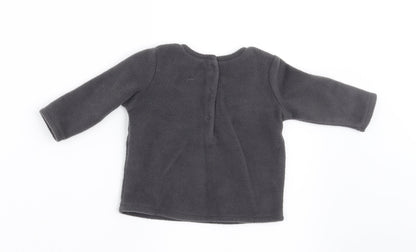 NEXT Baby Grey  Fleece Pullover Jumper Size 0-3 Months