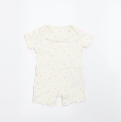 Marks and Spencer  Ivory Polka Dot  Romper One-Piece Size 0-3 Months