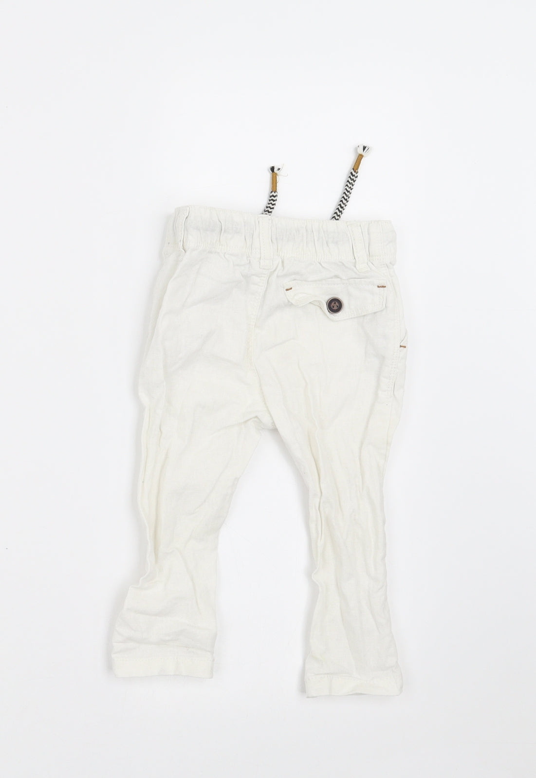 NEXT Boys White   Jogger Trousers Size 6-9 Months