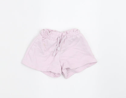 Zara Girls Pink   Cropped Trousers Size 3-6 Months  - SHORTS
