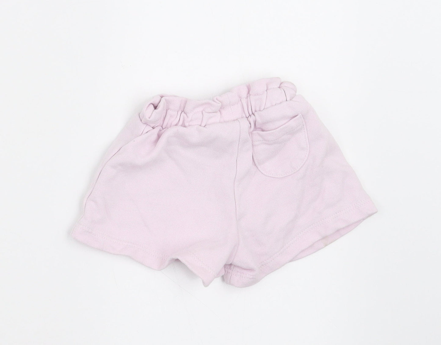 Zara Girls Pink   Cropped Trousers Size 3-6 Months  - SHORTS