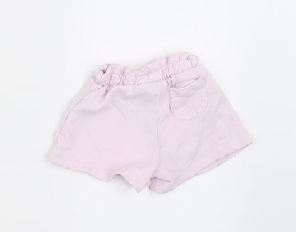 Zara Girls Pink   Cropped Trousers Size 3-6 Months  - SHORTS