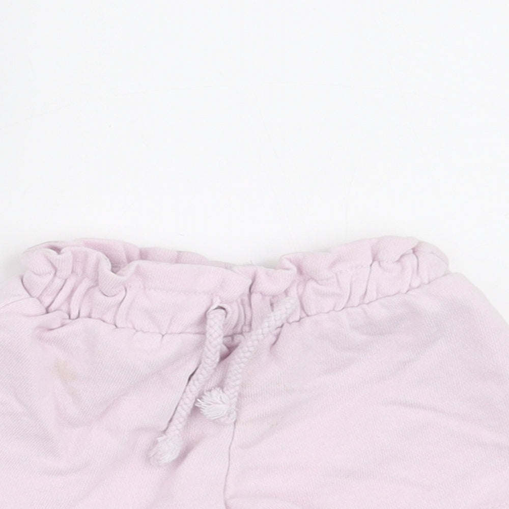 Zara Girls Pink   Cropped Trousers Size 3-6 Months  - SHORTS
