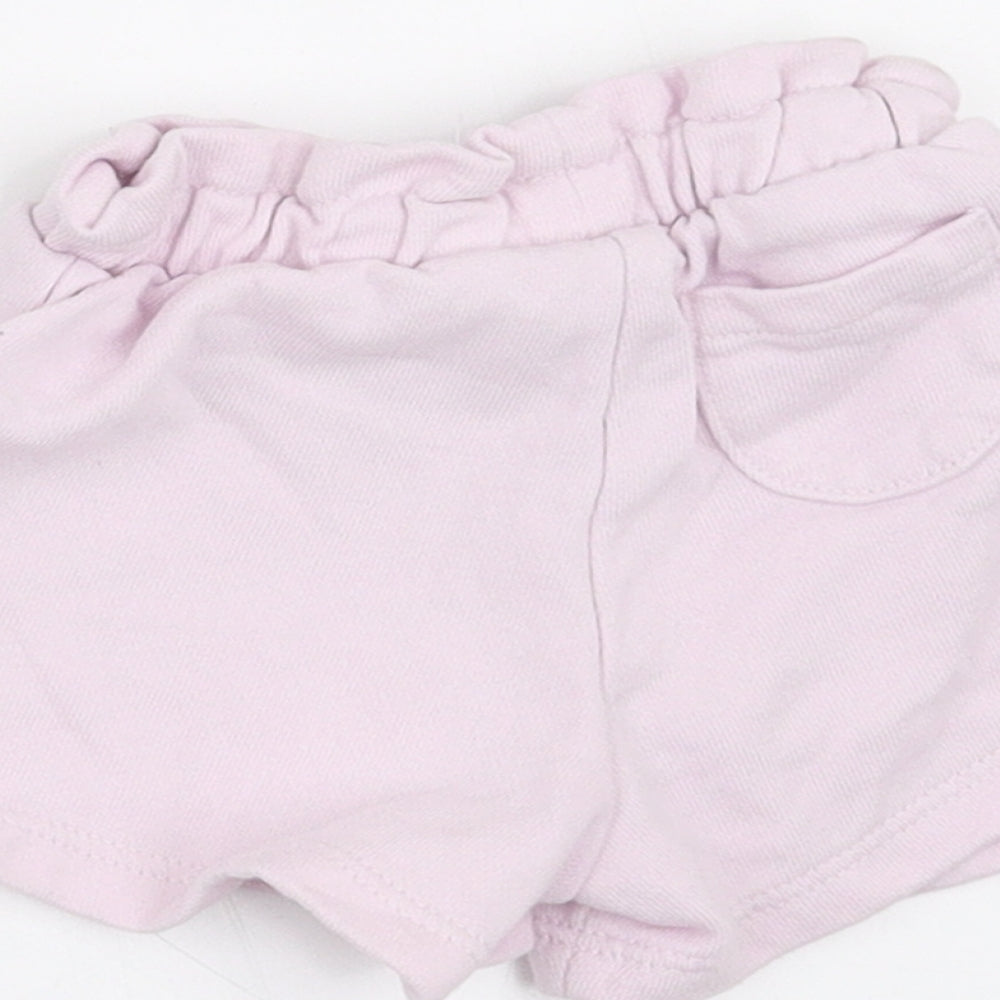Zara Girls Pink   Cropped Trousers Size 3-6 Months  - SHORTS