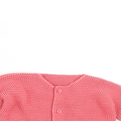 Marks and Spencer Girls Pink   Cardigan Jumper Size 0-3 Months