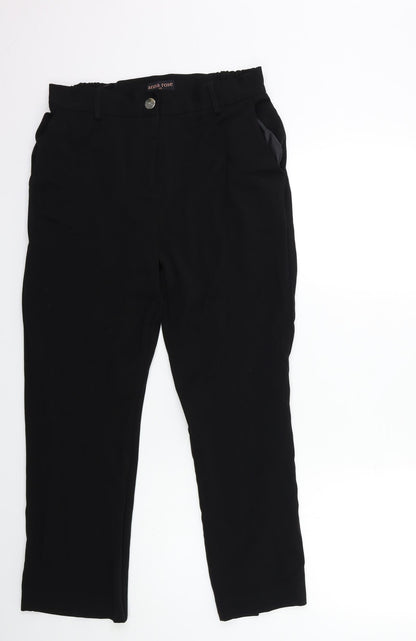 Womens UK Size 12 ANNA ROSE Regular Fit  Black Trousers