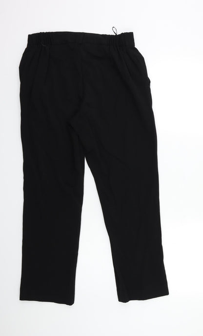 Womens UK Size 12 ANNA ROSE Regular Fit  Black Trousers