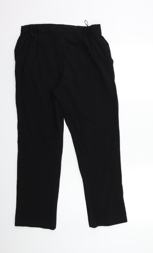 Womens UK Size 12 ANNA ROSE Regular Fit  Black Trousers