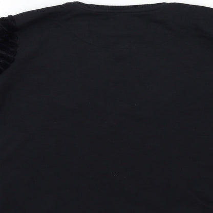 F&F Girls Black   Pullover Sweatshirt Size 13-14 Years
