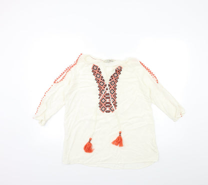 F&F Womens White   Basic Blouse Size 8