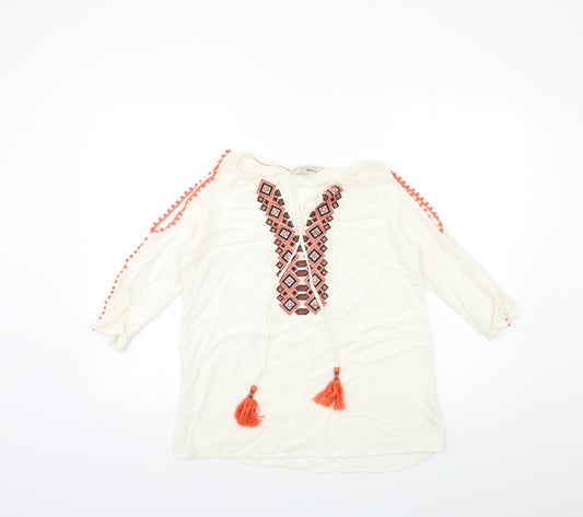 F&F Womens White   Basic Blouse Size 8