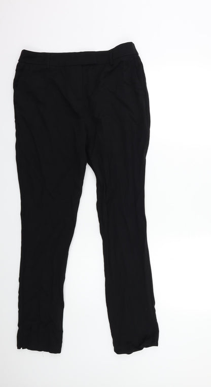 Papaya Womens Black   Trousers  Size 12 L30 in