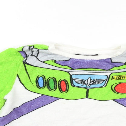 Toy story Boys Green Geometric Fleece  Pyjama Top Size 7-8 Years