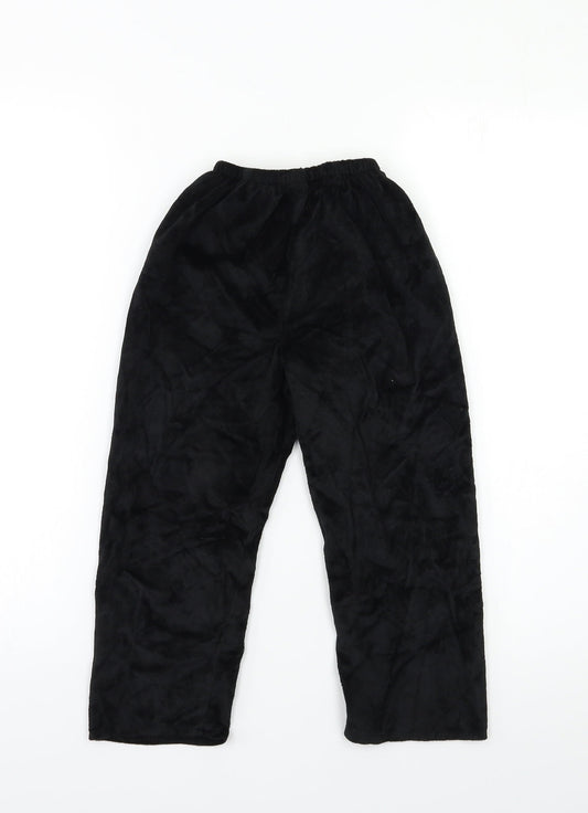 Halloween Boys Black  Velour  Pyjama Pants Size 3-4 Years